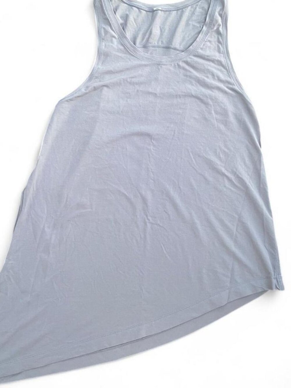 Lululemon Asymmetrical Hem Tank Top Womens Size Small Lavender Blue Ribbed Yoga